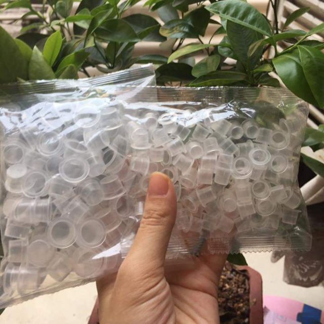 Bịch 100 hũ nhựa đựng mực xăm