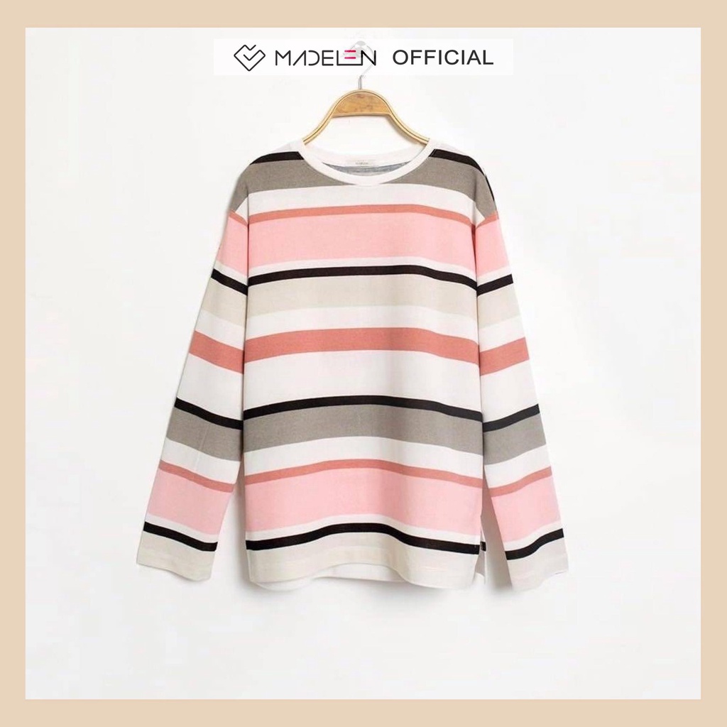 Áo Thun Sweater Kẻ Ngang [Madelen]