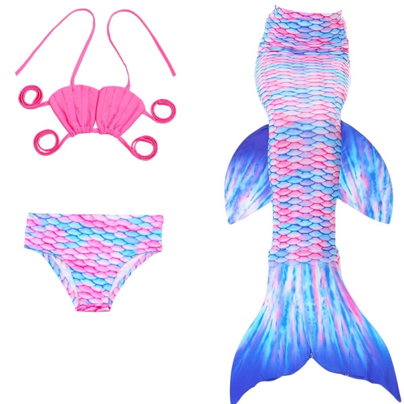 Nơi bán 3PCS Set Girls Fin Mermaid Tail Biniki Monofin Swimmable Tail Swimming Costume - intl
