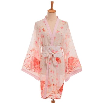Áo choàng tắm nữ kiểu dáng Kimono có thắt đai - intl  