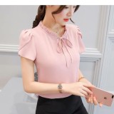 áo công sở tay búp sen cổ nhún