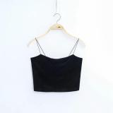 Áo croptop hai dây nhung sexy