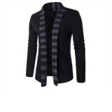 Áo Khoác Cardigan Phối Karo (ĐEN)