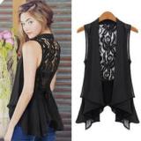 Aó khoác cardigan phối ren
