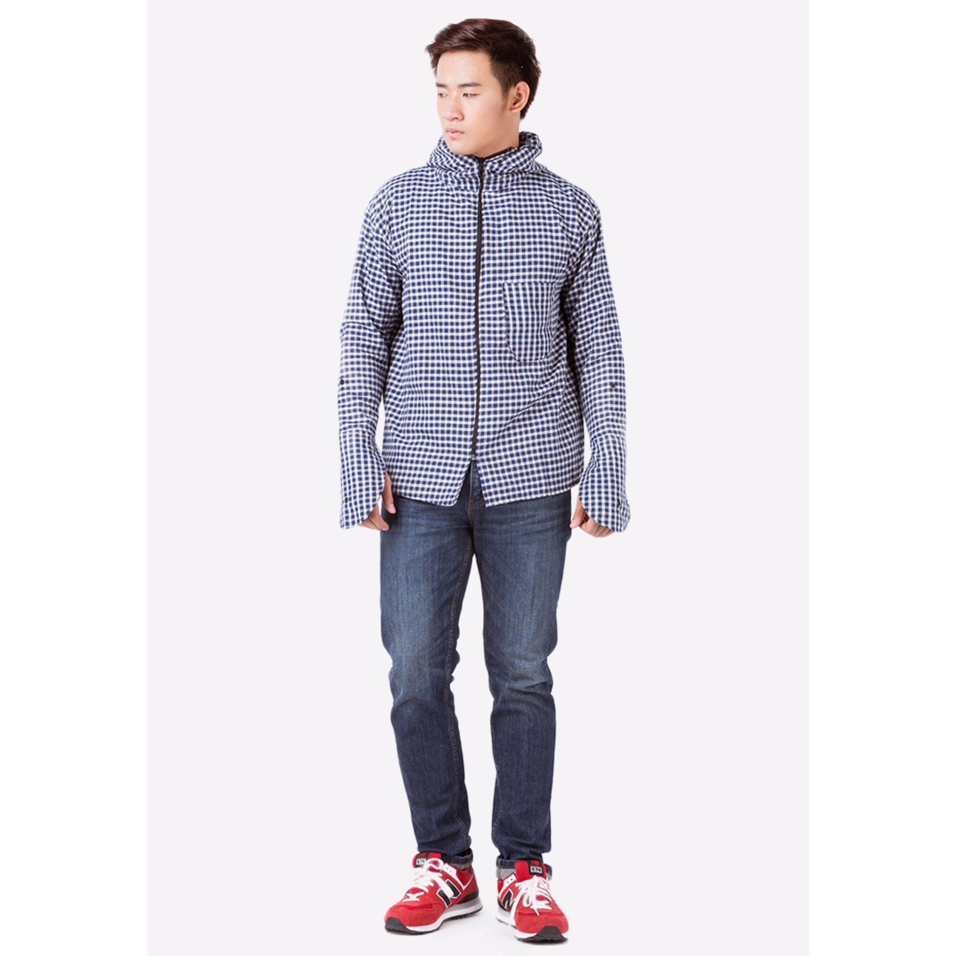 Áo khoác chống nắng 2 lớp kẻ caro nam Chipxinhxk