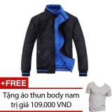 Áo khoác dù nam 2 mặt không thấm nước + Tặng 1 áo thun body nam