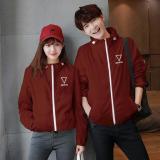 Áo khoác dù thêu ngực nam nữ