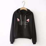 [Đồng giá 199k] Áo khoác hoodie nữ tay dài hình tai mèo LTTA336 (Đen) BEAUTYSALES