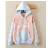 Áo khoác hoodie nữ tay dài thêu hình 4 con mèo LTTA492 BEAUTYSALES
