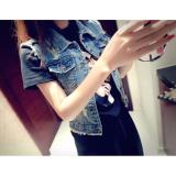 Áo khoác Jean nữ gile cá tính Kmfashion