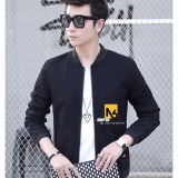 Áo khoác kaki bomber nam đen trơn cao cấp - kk23