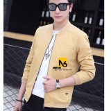 Áo khoác kaki bomber nam kem trơn cao cấp - kk25