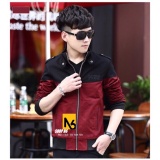 Áo khoác kaki nam phối màu đen đỏ - av11