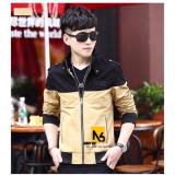 Áo khoác kaki nam phối màu kem đen - av9