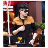 Áo khoác kaki nam phối vàng đen - av10