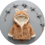 Áo khoác lông đuôi chồn mềm mịn cho bé từ 6 tháng đến 3 tuổi