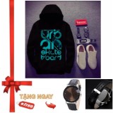 Áo khoác nam hoodie urban + bao giá toàn thị trường +tặng đồng hồ nam dây da chiếu 3d các cạnh đen kim vàng