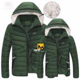 Áo Khoác Phao Nhẹ Nam Nữ Rêu Phối Lông Cao Cấp - PNA3