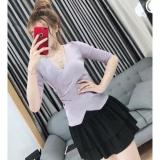 Áo len mỏng kim tuyến cổ tim