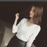 Áo len thu đông nữ dài tay cổ tim