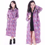 Áo mưa măng tô nữ họa tiết hoa Cao Cấp