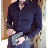 Áo Sơ Mi Lụa ( Không Nhăn) Màu Đen.