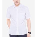 Áo sơ mi tay ngắn Mattana Regular Fit trắng kẻ đỏ