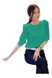 Áo sơ mi tay phồng duyên dáng giá gốc