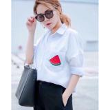 [HCM]Áo sơ mi trắng nữ in họa tiết túi TinaSM718