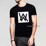 Áo thun alan walker đen logo vuông