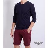 Áo thun nam tay dài màu xanh than trẻ trung, đẳng cấp dành cho Nam