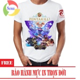 Áo thun Liên Quân Mobile 3D Krixi Skin Công Chúa Bướm (Trắng)