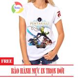 Áo thun Liên Quân Mobile 3D nữ Airi Skin Ninja Xanh Lá (Trắng)