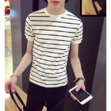 Áo thun nam Hàn Quốc form rộng in hình KẺ NGANG độc lạ vải dày mịn mát