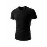 [HCM](Hỗ trợ phí vận chuyển) YES FASHION Áo thun nam body cổ tròn vải dày mịn ( đen )