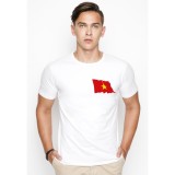 [HCM]Áo thun nam in hình cờ Việt Nam bay phong cách hàn quốc vải dày mịn AokNAM419