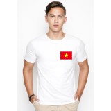 [HCM]Áo thun nam in hình cờ Việt Nam phong cách hàn quốc vải dày mịn AokNAM420