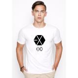 Áo thun nam trắng in hình XO phong cách hàn quốc vải dày mịn AokNAM393