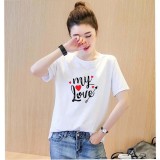 [HCM]Áo thun nữ in chữ my love vải dày mịn AoK1578