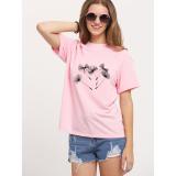 [HCM]Áo thun nữ in hình hoa bồ công anh form rộng hàn quốc vải dày mịn AoK1565