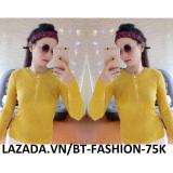 Áo thun gân kiểu croptop - phối dây kéo thời trang - bt fashion at009