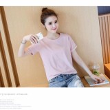 [HCM]Áo thun trơn nữ form rộng phong cách hàn quốc vải dày mịn Kabuto E4 (Hồng phấn)