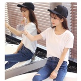 [HCM]Áo thun trơn nữ form rộng phong cách hàn quốc vải dày mịn Kabuto (Trắng)