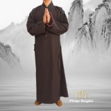 [HCM]Áo Tràng Phật tử Trường Sam 7 Vạt – Nâu Đen