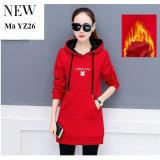 Áo váy nữ lót nỉ dáng dài có mũ yz26 yz26d