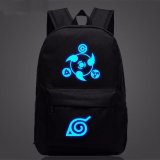 Balo đi học vải dù dạ quang phát sáng Naruto N98 (Đen)