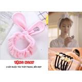 Băng đô rửa mặt, make up tai thỏ đáng yêu + tặng 2 dây buộc tóc thời trang