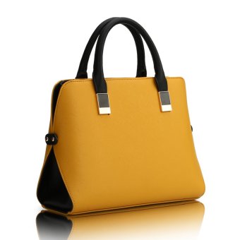 Beige Womens's Contrast Color Top Handle Bag/Shoulder Bag - intl  