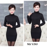 Áo thun cổ lọ dài tay cho người trung niên, người lớn tuổi YZ03