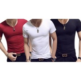 Bộ 3 áo thun nam body cổ tim 100% cotton